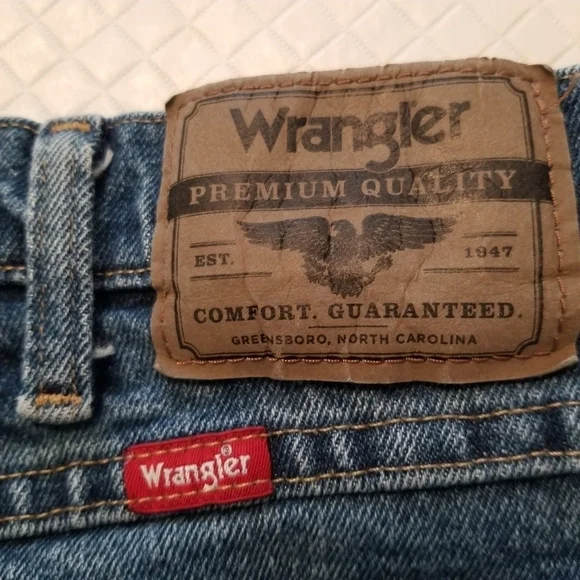 Wrangler Mens 34x34 Straight Leg Regular Fit Jeans Denim - Picture 4 of 6